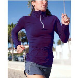 Title Nine Paradigm Gathered Zip Neck Pull-Over size Medium